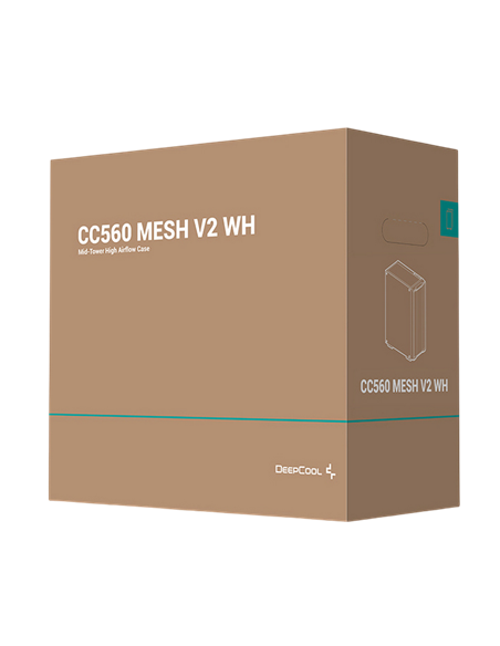 Компьютерный корпус Deepcool CC560 Mesh V2 WH, Midi-Tower, Без блока питания, Белый