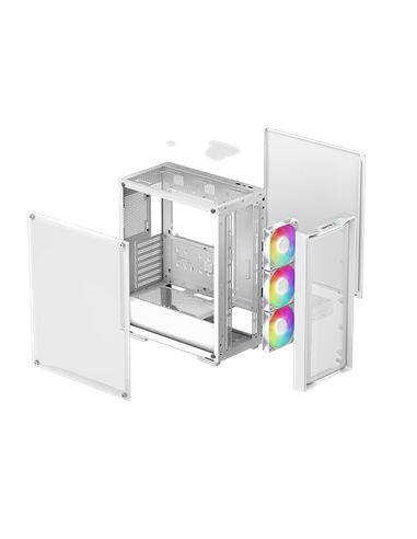 Компьютерный корпус Deepcool CC560 Mesh V2 WH, Midi-Tower, Без блока питания, Белый