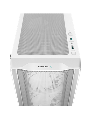 Carcasă PC Deepcool CC560 Mesh V2 WH, Midi-Tower, Fără PSU, Alb