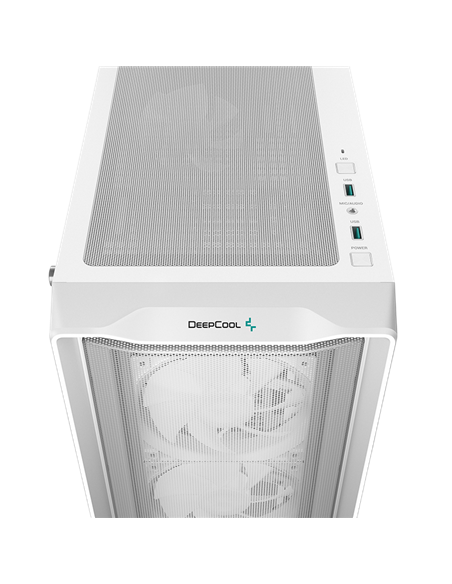 Компьютерный корпус Deepcool CC560 Mesh V2 WH, Midi-Tower, Без блока питания, Белый