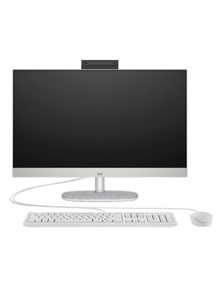 Computer All-in-One HP 24-cr0075ci, 24", Intel Core i3-1315U, 8GB/512GB, FreeDOS, Shell White