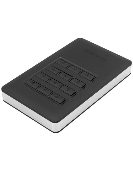 2.5” HDD Extern Verbatim Store 'n' Go with Keypad Access / USB3.0/USB-C / 1.0TB / Black