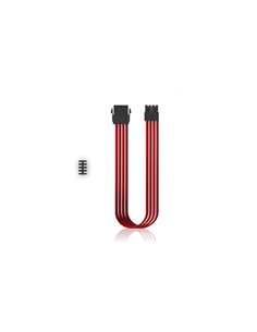 DEEPCOOL ”EC300-CPU8P-RD”, RED, Extension cable 8 (4+4)-pin ATX, 18AWG fiber wire and a high-quality terminal, wire length 300mm