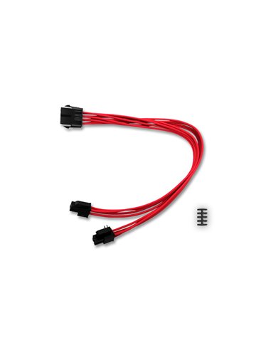 DEEPCOOL ”EC300-CPU8P-RD”, RED, Extension cable 8 (4+4)-pin ATX, 18AWG fiber wire and a high-quality terminal, wire length 300mm