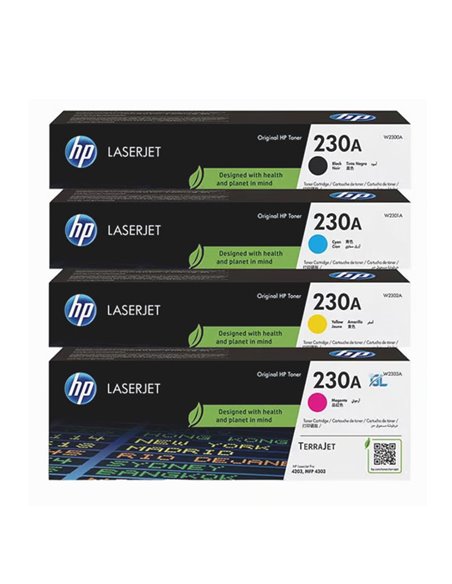 HP 230A Cyan Toner 1,800 pages for HP Color LaserJet Pro 4203dn, HP Color LaserJet Pro 4203dw, HP LaserJet Pro MFP 4303dw, H...