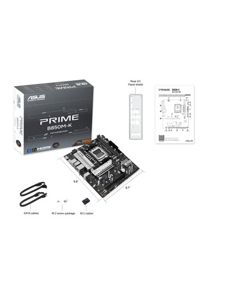 Placa de baza ASUS PRIME B850M-K/ AM5 / B850 / DDR5 / mATX