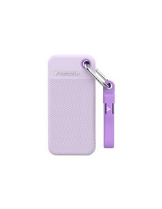 2TB SSD Portabil Verbatim Pocket, Purple with 2 Rubber Sleeves (White & Purple),1000 MB/s 2