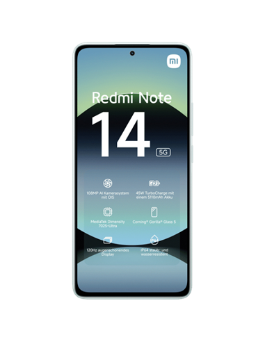 Смартфон Xiaomi Redmi Note 14 5G, 6Гб/128Гб, Кораллово-зеленый