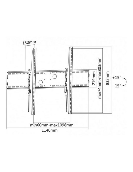 Наклонное настенное крепление Reflecta Plano Flat 100-10080, Чёрный