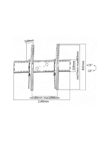 Наклонное настенное крепление Reflecta Plano Flat 100-10080, Чёрный