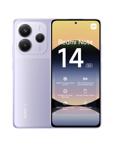 Smartphone Xiaomi Redmi Note 14 5G, 6GB/128GB, Lavender Purple