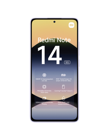 Смартфон Xiaomi Redmi Note 14 5G, 6Гб/128Гб, Lavender Purple