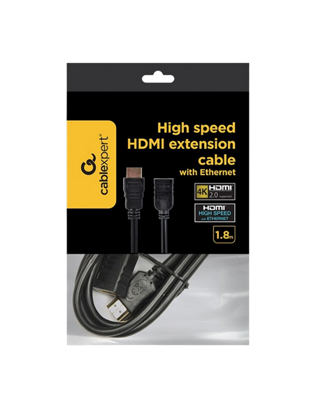 Cablu Video Cablexpert CC-HDMI4X-6, HDMI (M) - HDMI (F), 1,8m, Negru