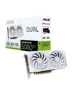 Placă Video ASUS DUAL-RTX5060TI-O16G-WHITE, 16GB GDDR7 128bit