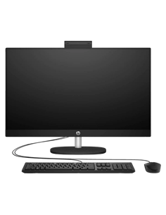 Computer All-in-One HP 24-cr0074ci, 24", AMD Ryzen 5 7520U, 16GB/512GB, FreeDOS, Negru