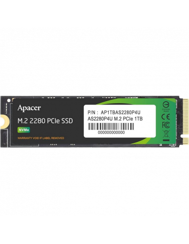 Накопитель SSD Apacer AS2280P4U, 1024Гб, AP1TBAS2280P4U-1