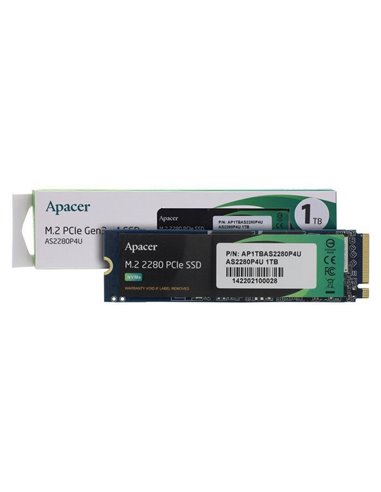 Накопитель SSD Apacer AS2280P4U, 1024Гб, AP1TBAS2280P4U-1