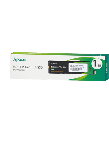 Накопитель SSD Apacer AS2280P4U, 1024Гб, AP1TBAS2280P4U-1