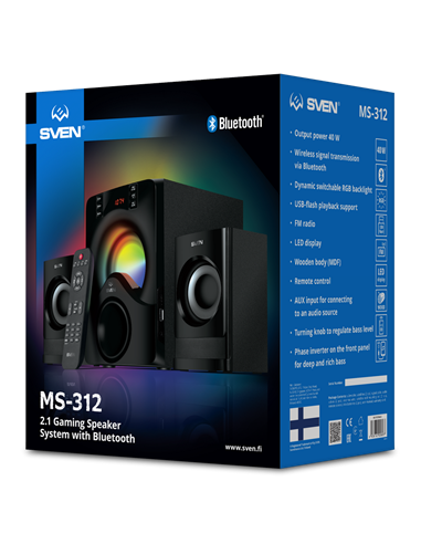 Аудиосистема 2.1 CH SVEN MS-312, Чёрный