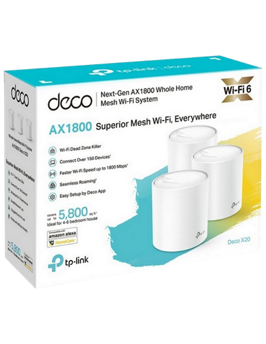 Sistem Wi-Fi Mesh TP-LINK Deco X20 (3-pack), Alb