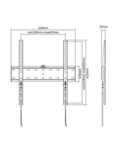 Suport fixat pe perete Gembird WM-55F-02, Negru 2