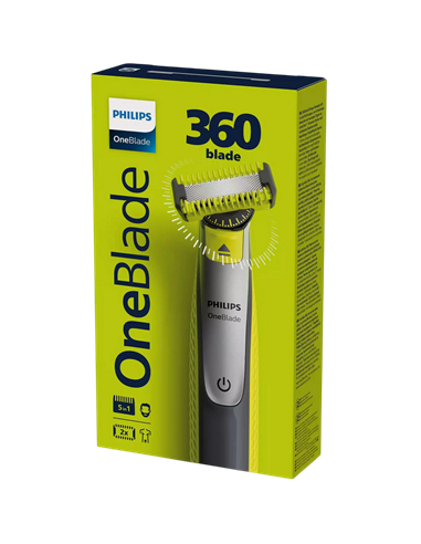 Мужской Триммер Philips OneBlade QP2834/20, Зелёный | Угольный 