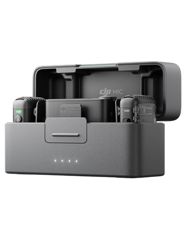 Портативный записывающий микрофон DJI Mic 2 (2 TX + 1 RX + Charging Case), Беспроводной, Черный