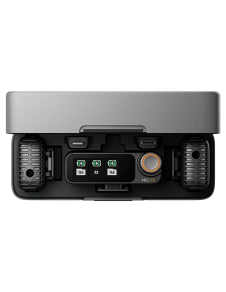 Портативный записывающий микрофон DJI Mic 2 (2 TX + 1 RX + Charging Case), Беспроводной, Черный