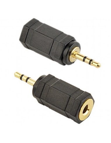 Audio Adaptor Cablexpert A-3.5F-2.5M, 3.5mm 3-pin (F) - 2.5mm 3-pin (M), Negru