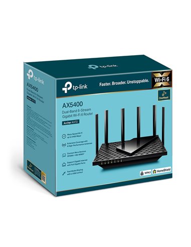 Беспроводной маршрутизатор TP-LINK Archer AX72, Чёрный