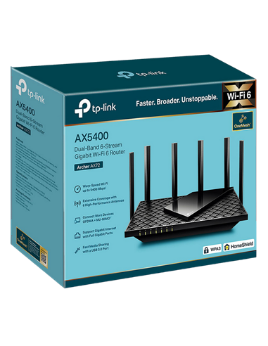 Беспроводной маршрутизатор TP-LINK Archer AX72, Чёрный