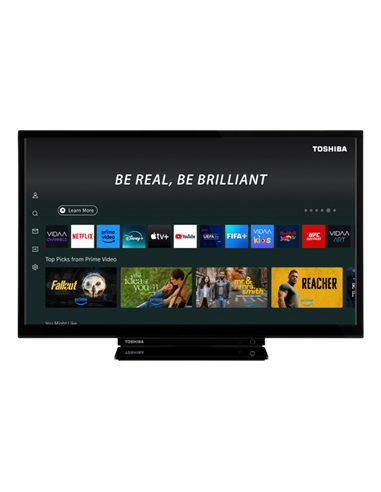 24" LED SMART Телевизор Toshiba 24WV3563DG, 1366x768 HD, VIDAA U9, Черный