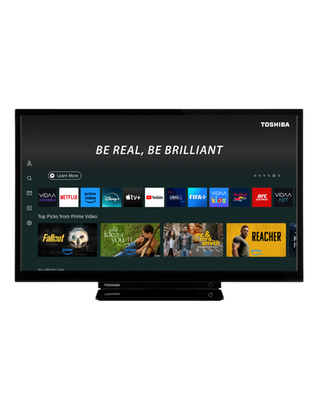 24" LED SMART Телевизор Toshiba 24WV3563DG, 1366x768 HD, VIDAA U9, Черный