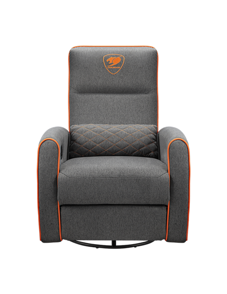 Scaun Gaming Cougar FIDOM, Imitație de in, Gri | Portocaliu