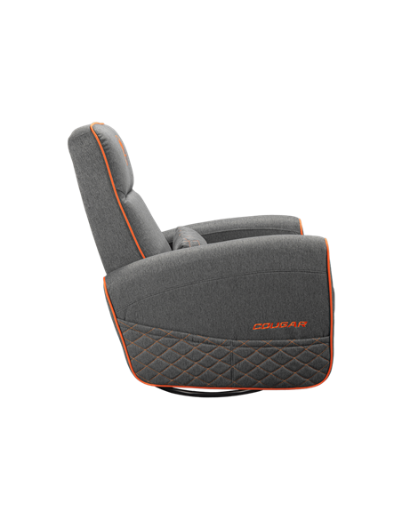 Scaun Gaming Cougar FIDOM, Imitație de in, Gri | Portocaliu