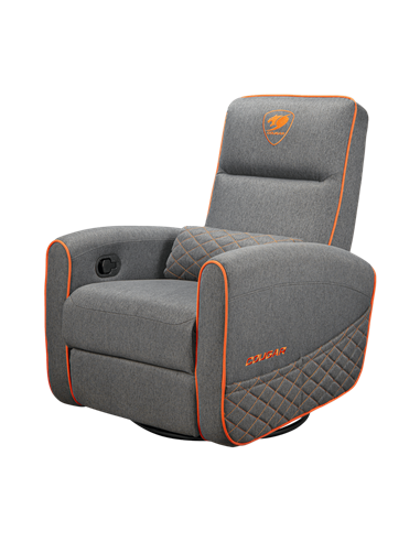 Игровое кресло Cougar FIDOM, Имитация льна, Серый | Оранжевый