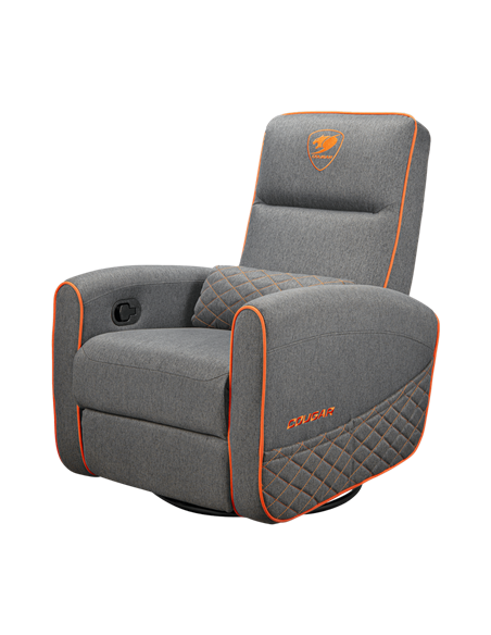 Scaun Gaming Cougar FIDOM, Imitație de in, Gri | Portocaliu