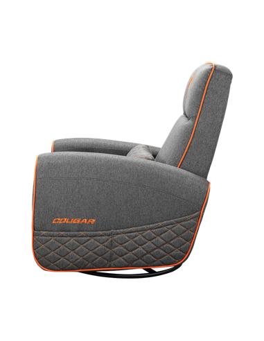 Scaun Gaming Cougar FIDOM, Imitație de in, Gri | Portocaliu
