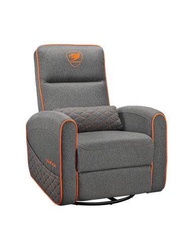 Scaun Gaming Cougar FIDOM, Imitație de in, Gri | Portocaliu
