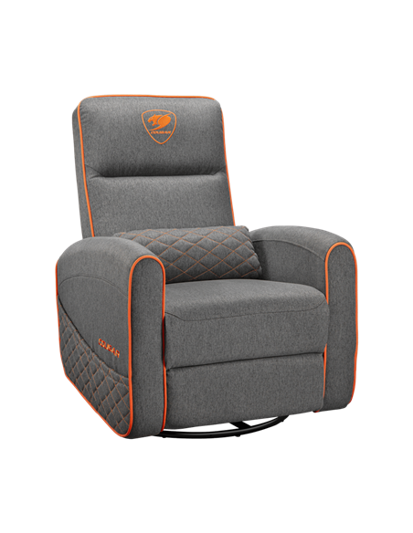 Scaun Gaming Cougar FIDOM, Imitație de in, Gri | Portocaliu