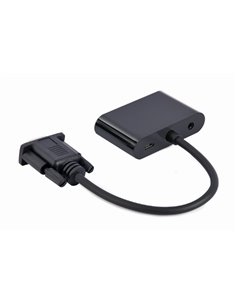 Переходник Cablexpert A-VGA-HDMI-02, VGA D-Sub (M) - HDMI (F) + VGA, 0.15 м, Чёрный 2