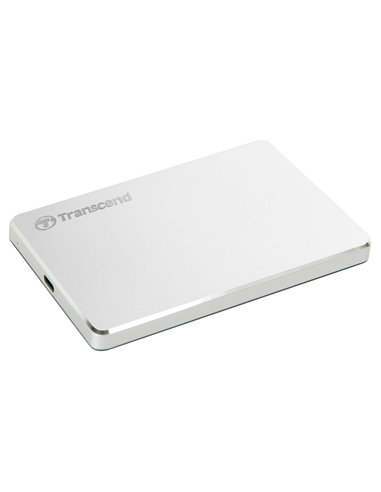 Внешний портативный жесткий диск Transcend StoreJet 25C3S, 1 TB, Серебристый (TS1TSJ25C3S)