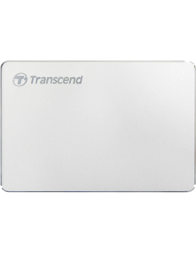 Внешний портативный жесткий диск Transcend StoreJet 25C3S, 1 TB, Серебристый (TS1TSJ25C3S)