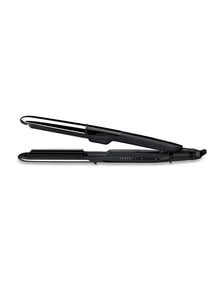Placă de îndreptat părul BaByliss 2 in 1 Steam Shine ST496E, Negru | Argintiu