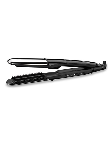 Placă de îndreptat părul BaByliss 2 in 1 Steam Shine ST496E, Negru | Argintiu
