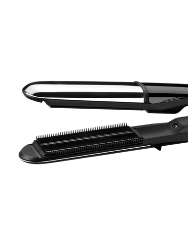 Placă de îndreptat părul BaByliss 2 in 1 Steam Shine ST496E, Negru | Argintiu