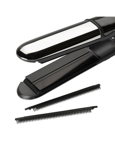 Выпрямитель для волос BaByliss 2 in 1 Steam Shine ST496E, Чёрный | Серебристый