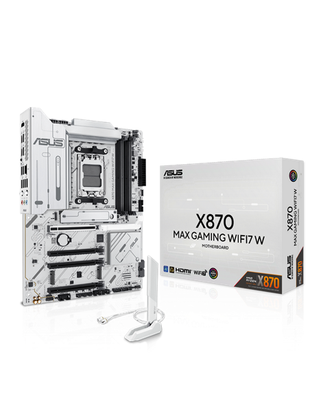 Placă de bază ASUS X870 MAX GAMING WIFI7 W, AM5, AMD X870, ATX