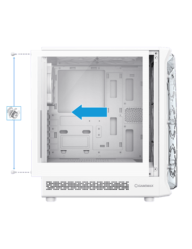 Компьютерный корпус Gamemax Starlight 2 AW, Midi-Tower, Без блока питания, Белый