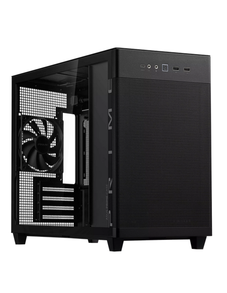 Carcasă PC ASUS Prime AP201 Tempered Glass Edition, Mini-Tower, Negru
